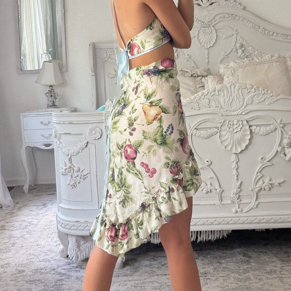 Vintage Boho Floral Skirt Scrunchie Summer Set - Picture 5 of 13